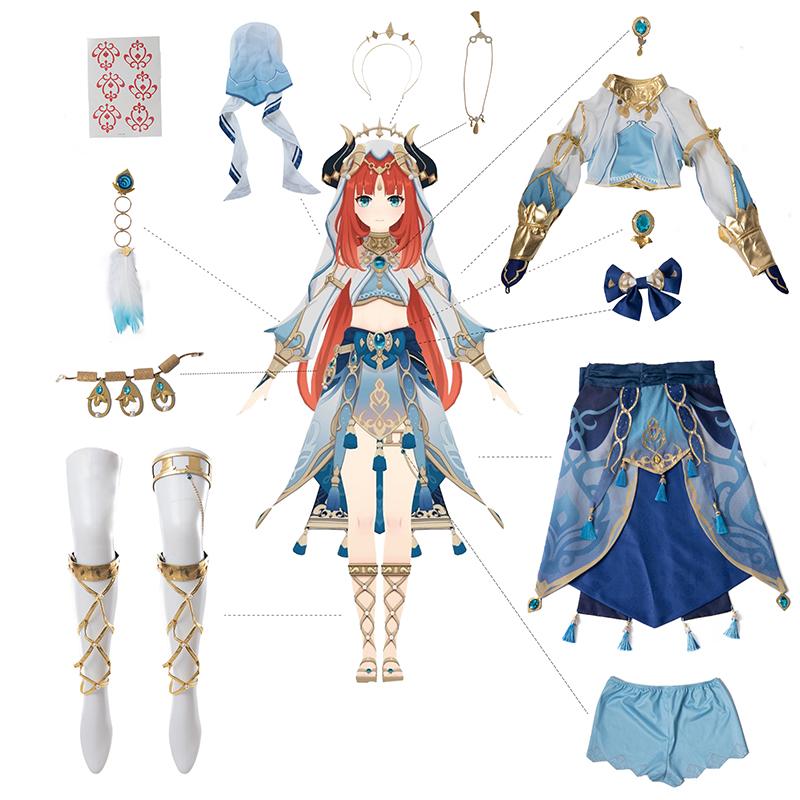 

Genshin Impact Nilou Cosplay Costume Sexy Women Costume Nilou Halloween Party Outfit High Quality Dress Full Set L