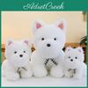 West Highland White Terrier Dog Plush Toy With Pp Cotton Filling For Kids And Sleep Decor