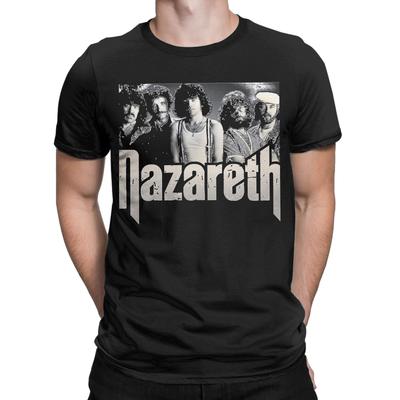 NAZARETH T-shirt Zomer BAND Trendy Coole T-shirts Mannen Katoen Ronde Hals Oversized Top T-shirts Korte Mouwen Geweldig T-shirt - Heren S...