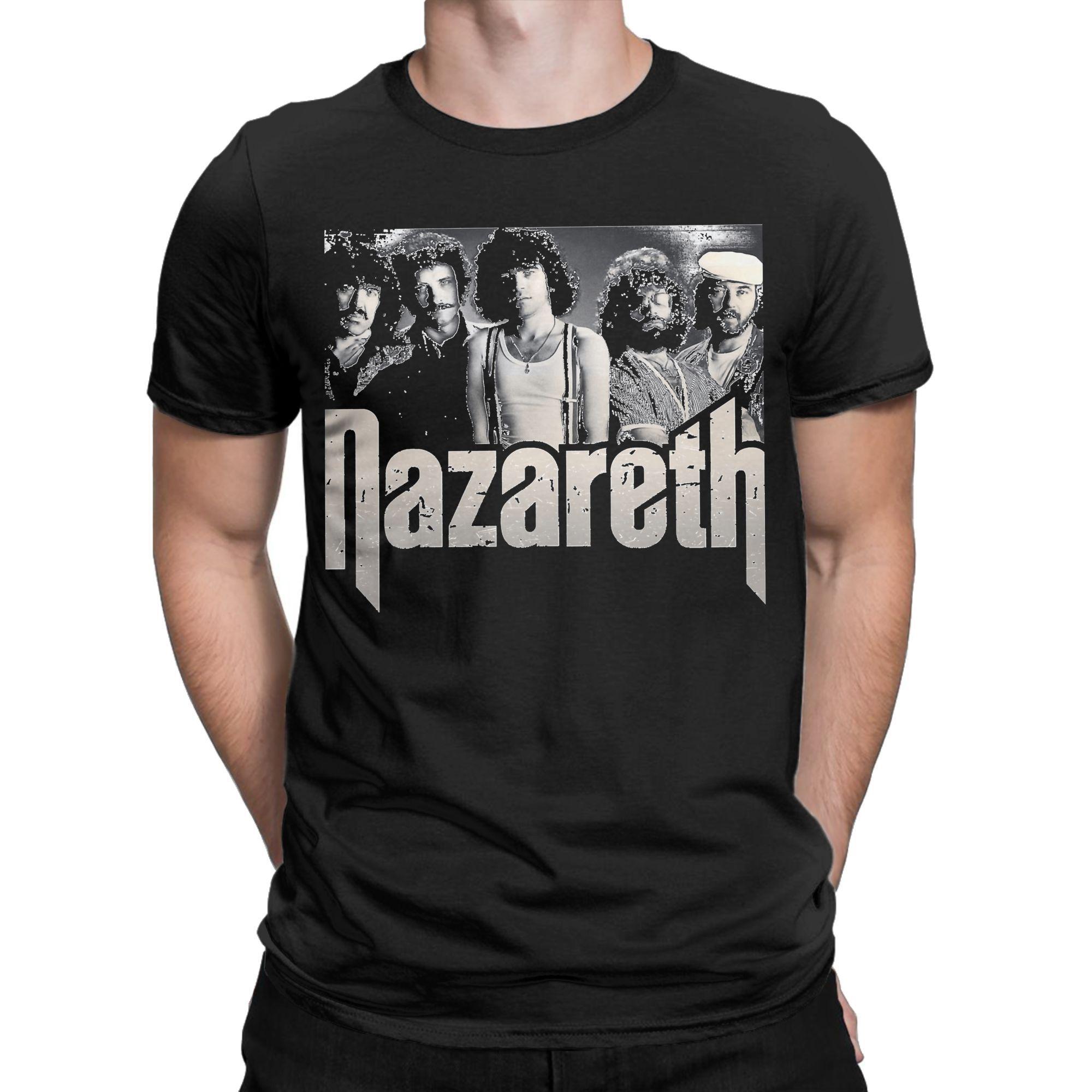 

NAZARETH T Shirt Summer BAND Trendy Cool T-Shirts Male Cotton O Neck Oversize Top Tees Short-Sleeved Awesome Tshirt - Men s S... S разноцветный