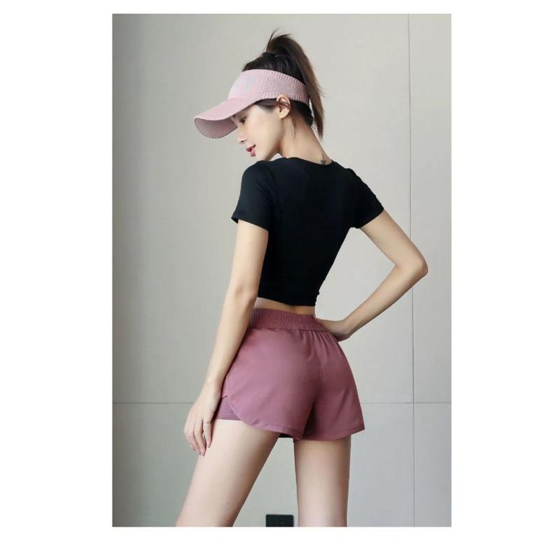 Women's Summer Quick-Dry Fake Two Loose Sports Shorts  Thin Training Yoga Running Casual Pants