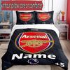 3pcs Duvet Cover Set (1*Duvet Cover + 2*Pillowcase, Without Core), Custom Name football team F.C Pattern Bedding Set, Home Bedroom Decor Gift