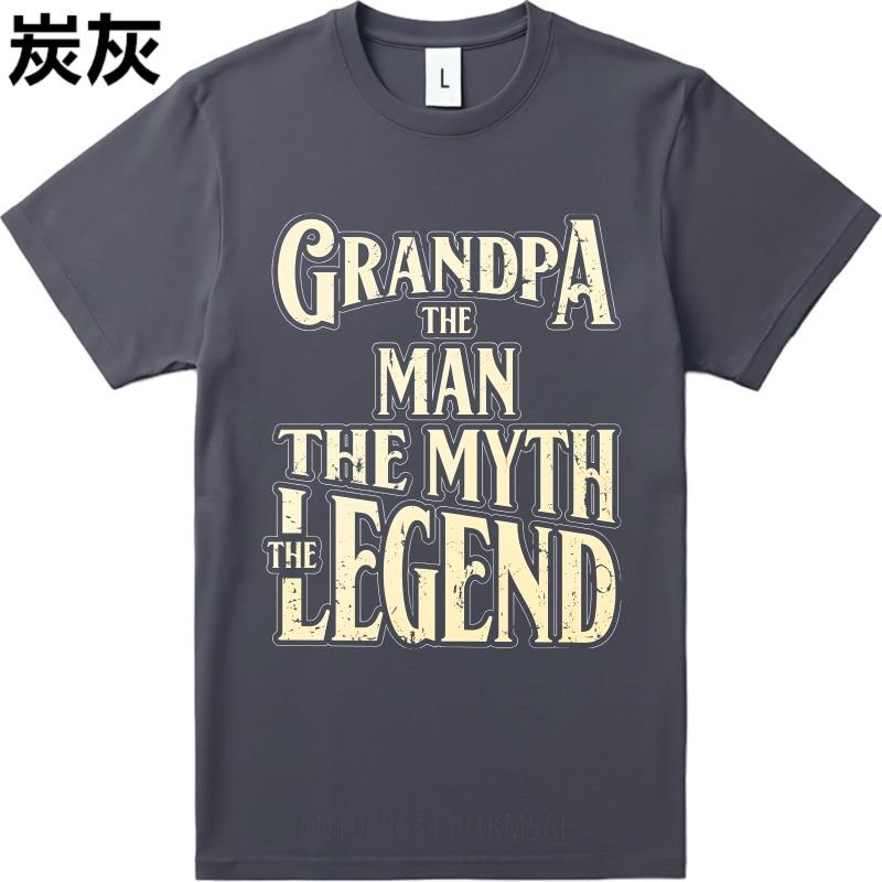 Hiphop For Man Summer T Shirt Grandpa The Man The Myth The Legend Short Sleeve Comfortable Oneck For Her Top Tees