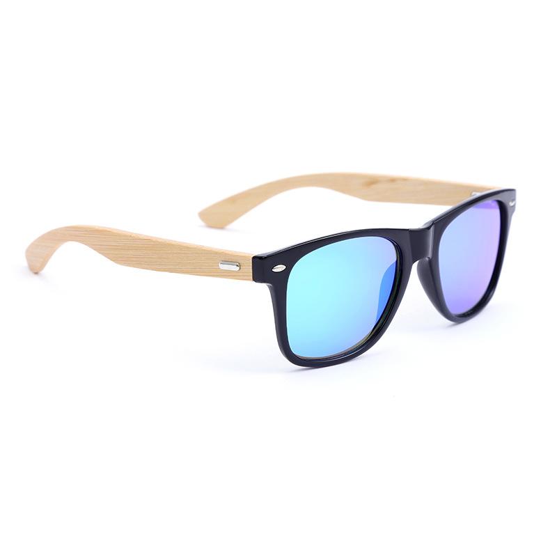 Trendy Color Changing Bamboo Wood Sunglasses Outdoor Travel Fishing Riding Sunscreen Sunglasses Wooden Frame