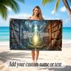 Fantasy Magic Theme Soft Beach Towel Personalized Custom Name Text Towel Portable for Beach Pool Travel