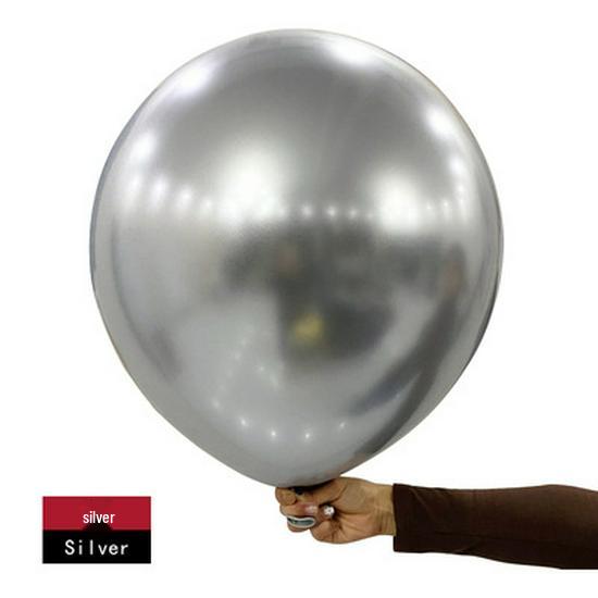 18-Inch Metallic Gold & Silver Latex Balloons for Weddings and Celebrations