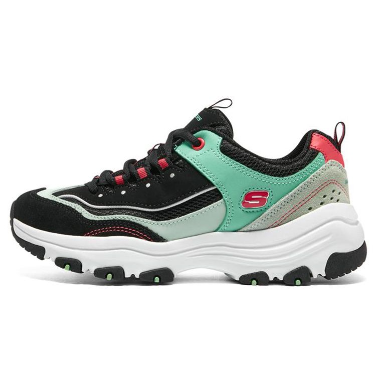 Skechers I-Conik Leather Suede Synthetic Fabric Comfortable Versatile Low-Top Dad Shoes Women sneaker Blue 88888279-BMLT 36