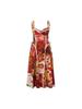 2026 Fashionable Spaghetti Strap Lace Linen Patchwork Dress
