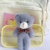Animal Bow Bear Doll Keychain Stuffed Animals Bear Bag Pendant  Home Desk Decor