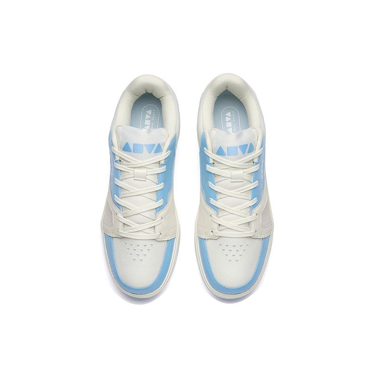 Anta Aoyu Durable Low-Top Skate Shoes Men sneaker White Blue 112238077-4