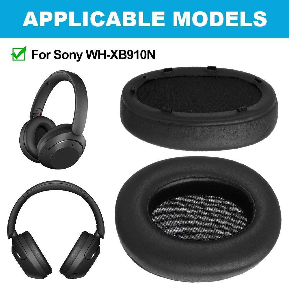 1 pár náhradních kožených náušníků Kryt polštářku Pro sluchátka Sony WH-XB910N XB910N Náušníky Paměťová pěna Náušník Náhradní díly