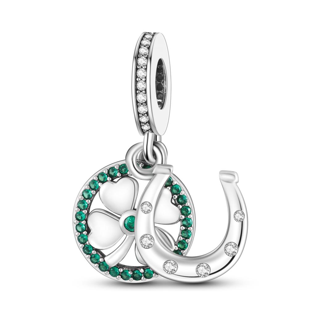Green Charm Bead Charms Authentic copper Bead Charms Shamrock Avocado Pendants Ideal For Bracelets Making Woman Jewellery Gift