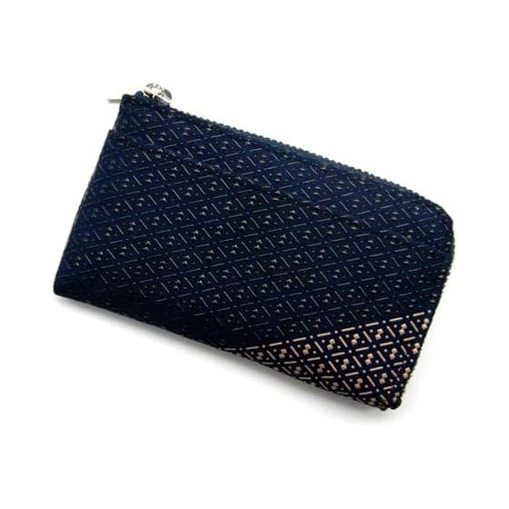 Inden-ya Coin Case Iori Hyotan - Traditional Koshu Inden Craftsmanship, Deer Leather with Lacquer, Original Brand (No. 8213)