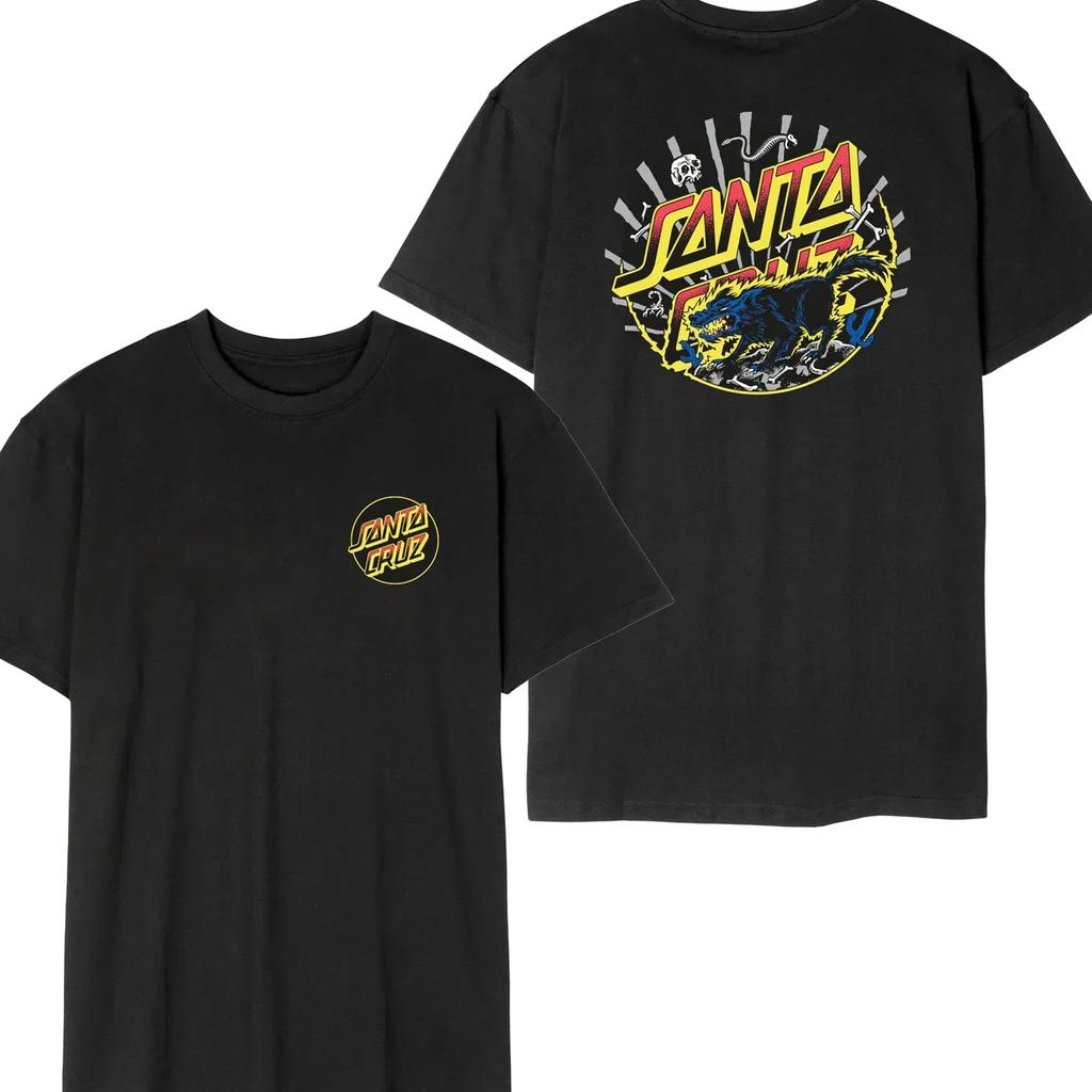 Skateboard Casual Cotton Men's T-Shirt Loose Sports Cruz Women Short Sleeve Tiger Print Street Trend Hip Hop Harajuku Clothing