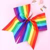 Not Harm Rainbow Hair Clips Elastic Ponytail Pigtails Holders Ribbon Hair Band  Holiday