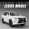 1:32 Scale Lexus LX570 Off-Road Alloy Diecast Model Car, Pull Back Metal Vehicle Toy with Sound and Light Συλλογή δώρων 6 Ανοιχτές Πόρτες για Παιδιά Ενήλικες