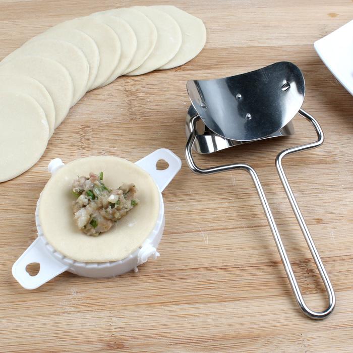 Stainless Steel Dumpling Maker – Manual Wrapper Cutter, Dough Mold, and Dumpling Press Tool Set for Homemade Dumplings