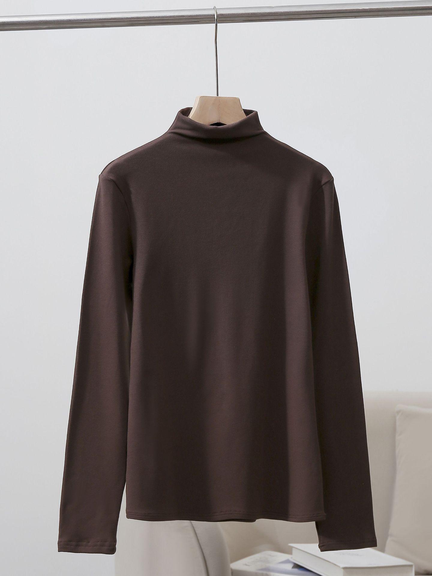 

Women s Slim Fit Semi-High Neck Long Sleeve Base Layer Shirt - Autumn/Winter Collection Thin, One Size 80-140 jin