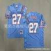 Houston Oilers Retro NFL Camiseta de Fútbol para Hombre Algodón Deportiva Vintage 34 9 27 1 74 Azul Blanco