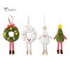 Holiday Gift Box Fillers Fluffy Christmas Hanging Ornaments, Small Wreath/Tree Plush Doll Pendant, Winter Xmas Toys for Windows Tree Decoration