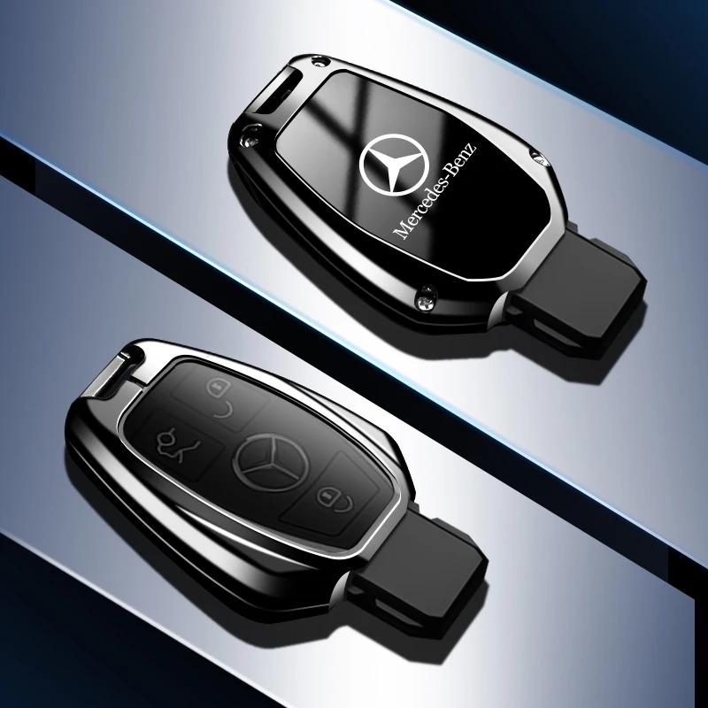 

GLC GLB 3 Buttons Car Zinc Alloy Key Case Cover Shell Fob For Mercedes Benz CLS CLA GL R SLK AMG A B C S Class Car-Styling Acce