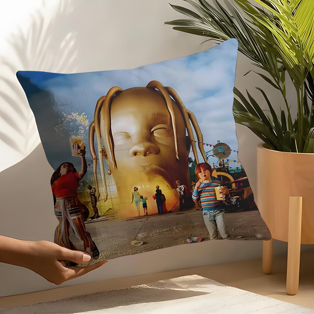 Legendary Rapper T-Travis Scott Pillow Case Linen Cushion Covers For Decorative Sofa Home Pillows Case Car Chair Pillows Cases