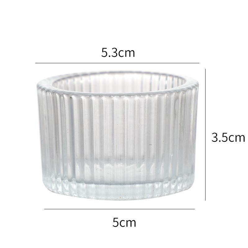 Striped Glass Cup for Candles: Aromatherapy Holder, Decorative Candle Container, Fragrance Cup, Fruit Wine Bottle.