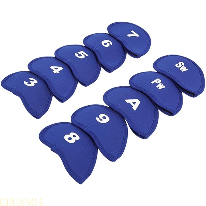 A1A2 10Pcs Wedges Iron Club Protective Headcover Putter Protector with Number Tag Golfs Iron Club Head Cover Golfs Supplies