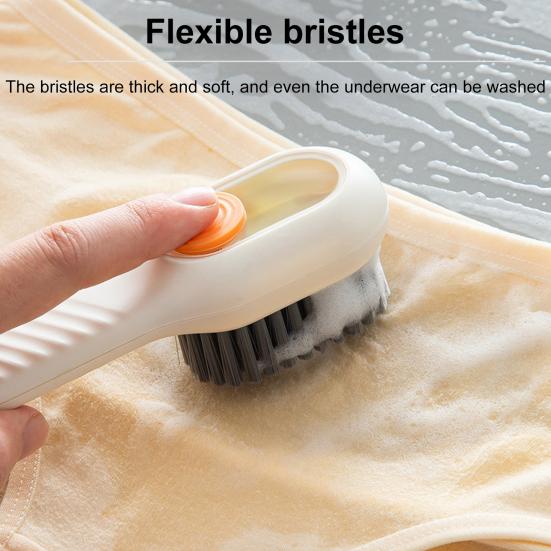 Shoes Cleaning Brush Ergonomic Handle Sturdy Multifunction Soap Dispenser Brush Multifunctional Cleaning Tool