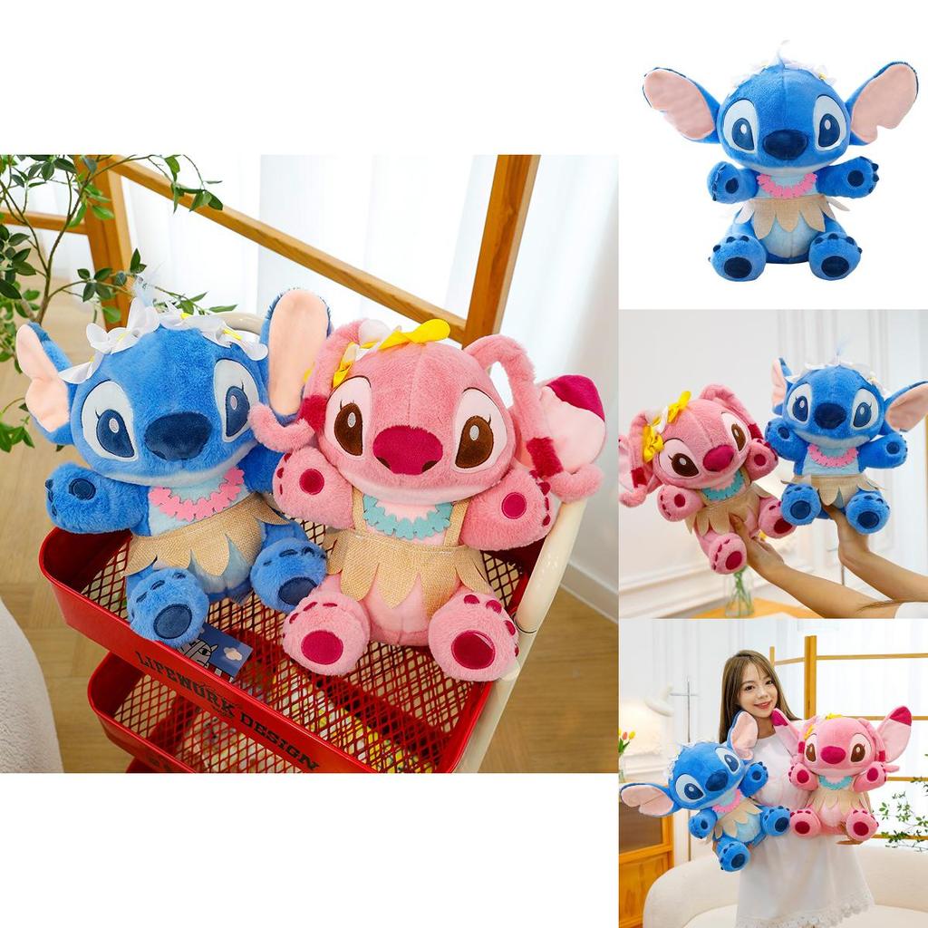 Stitch And Angel Hawaiian Style Plush Doll Pillow Children Toy For Kids Birthday Gift