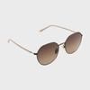 HUNTER_[UNISEX] Metal Round Sunglasses - Brown HTA06