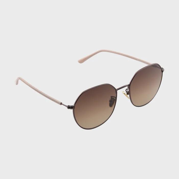 HUNTER_[UNISEX] Metal Round Sunglasses - Brown HTA06