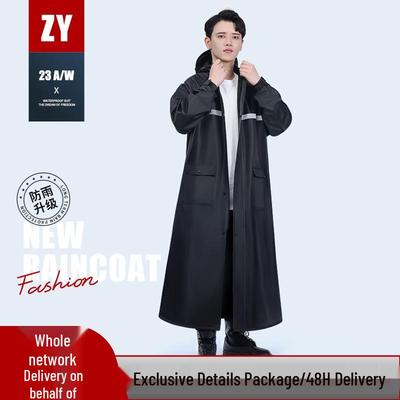 Thickened One-Piece Hooded Raincape for Electric Motorcycle & Hiking