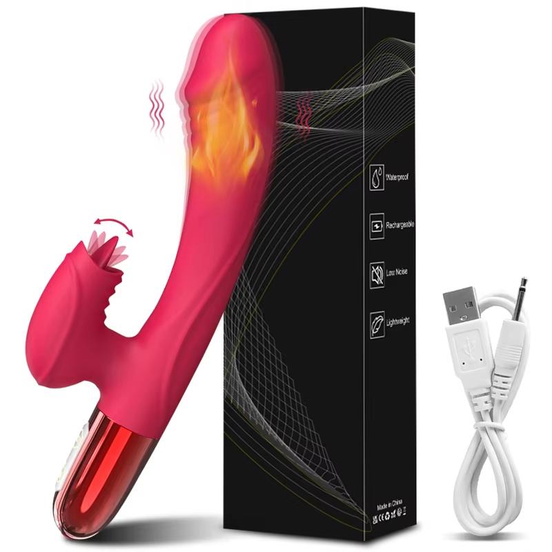 Kraftvoller Vibrator für Frauen Zungenlecken Klitoris Vibrationsstimulator Weiblicher Masturbator G-Punkt Dildo Erwachsenenartikel Sexspielzeug