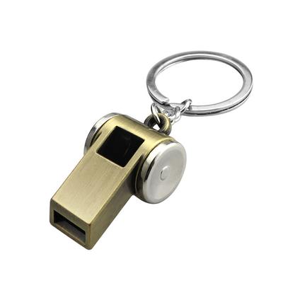 Gold Lightweight Metal Whistle Keychain For Survival Situations - Durable And Convenient Sturdy Survival Whistle As Shown 1