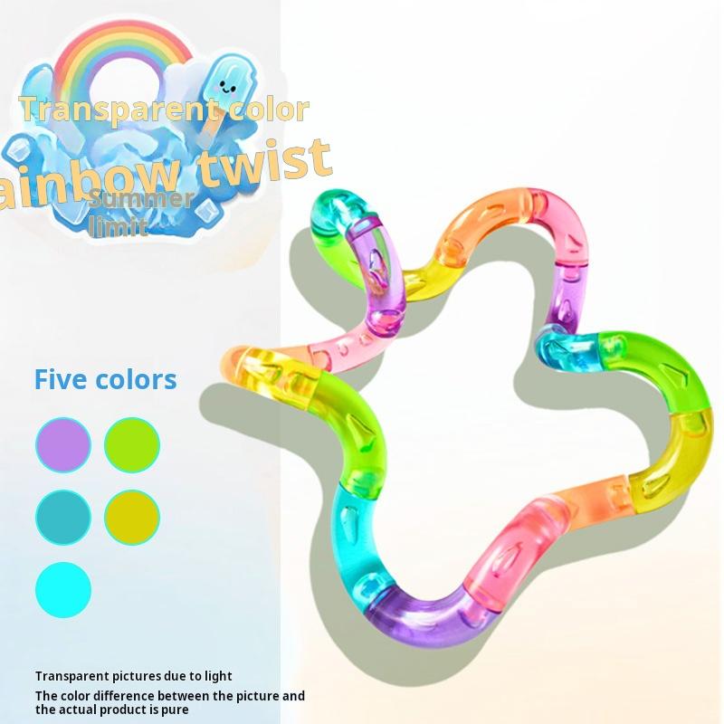 1Pc Tangle Fidget Toy Twisting Sensory Hand-Eye Coordination Toy Anxiety Relief Finger Toy for Kid Adult Fine Motor Skills