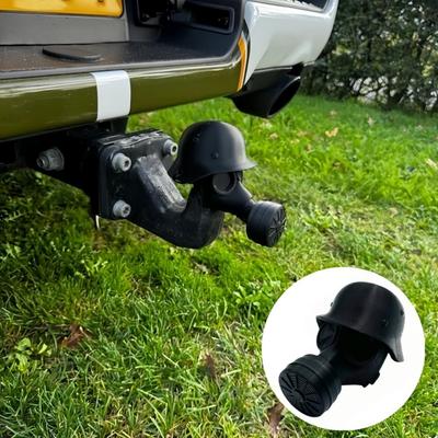 Car Trailer Hook Cover Plastic 3D Gas Mask Helmet Protective Dust Plug for Car Coupling To Prevent Rusting of The Receiving Pipe