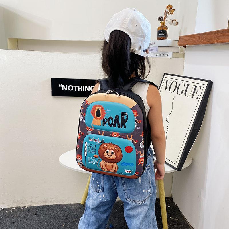 

New kindergarten book bag, large-capacity cartoon three-dimensional backpack for primary school students