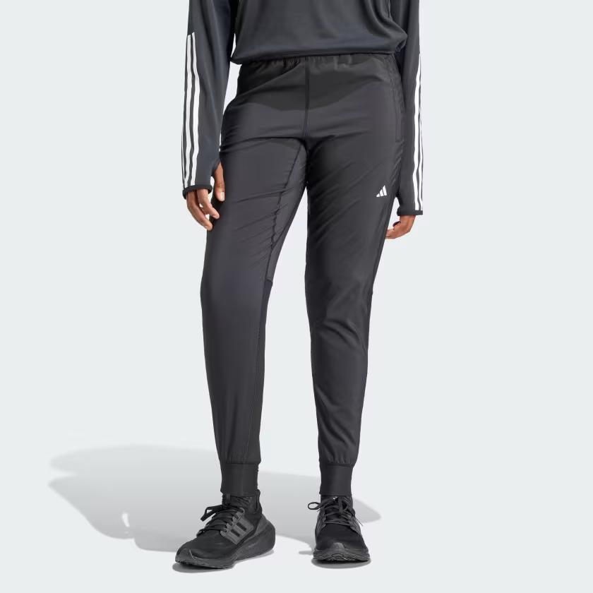 New Adidas Own The Run Joggers Athletic Trousers Women's Black IK7444