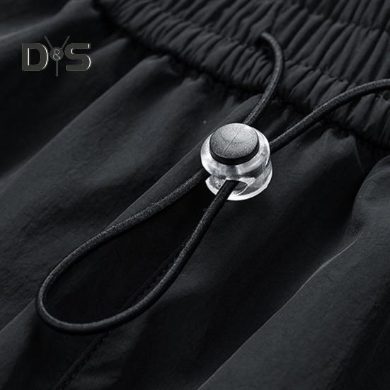 Pantaloni scurți pentru bărbați, cu talie elastică și șnur reglabil, sport, cu buzunare multiple, culoare solidă, croială lejeră, pantaloni scurți casual