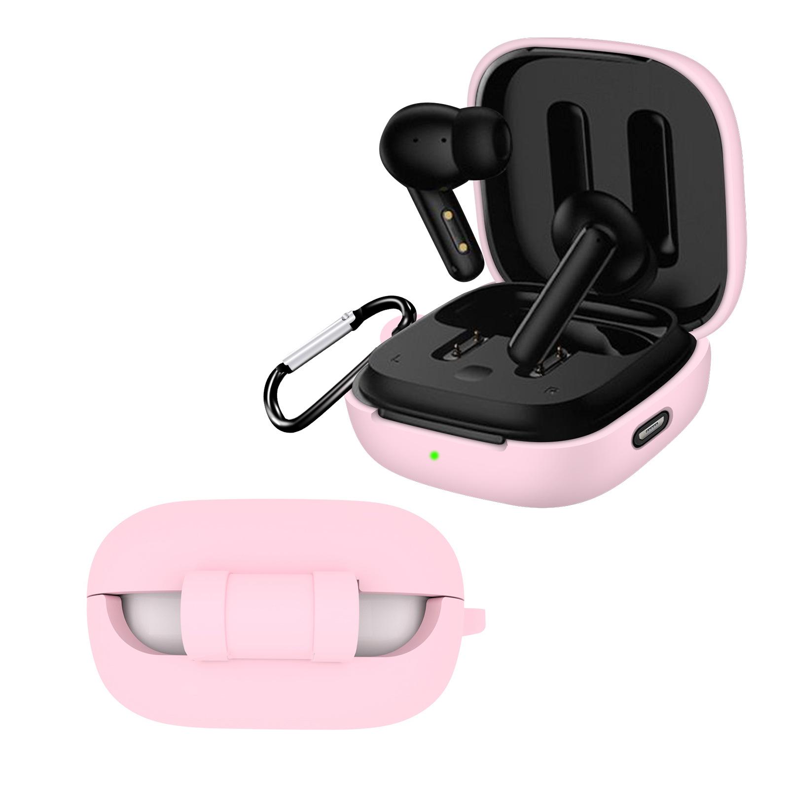 

Силиконовый защитный чехол для QCY T13 ANC Airdots TWS Bluetooth чехол для наушников пылезащитный защитный чехол розовый