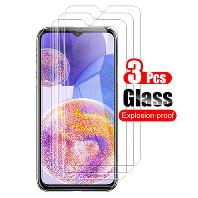 3 Pcs 3PCS Tempered Glass Screen Protector For Samsung A23 Full Cover Film For Galaxy A23 A 23 A235F A235M Protective Glass