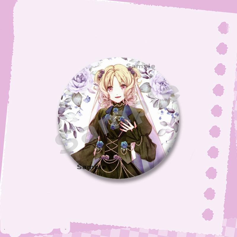 Hot Game Series Diabolik Lovers Soft Button Pins Cartoon Round Brooch on Backpack Ayato Kanato Laito Jewelry Badge Friend Gifts
