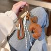 Bag Charm New Braided Rope Croissant Shape Mobile Phone Lanyard Leather Woven Rope Bag Pendant Gifts