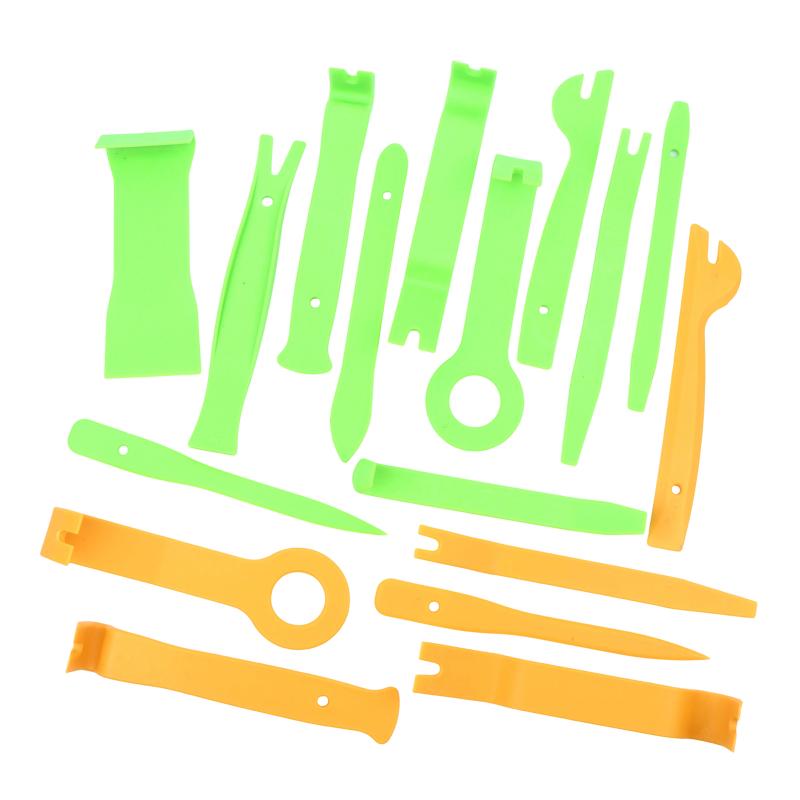 Ensemble d'outils de retrait de garnitures 11/19 pièces Pince à clips Pince pour enlever la sellerie Nylon Ensemble de retrait de panneaux de voiture avec sac de rangement portable