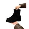 Premium retro small short boots women's autumn and winter velvet thick heel thin boots suede small ankle boots