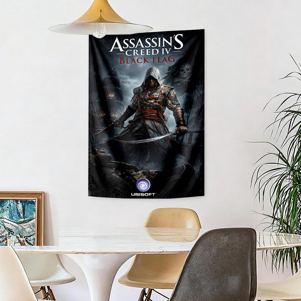 Assassin's Style Wanddeko Wandteppich Kunst Für Haustier-Gedenken Geburtstag Hochzeitsparty Kulisse Familiengeschenk