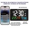 WiFi Desktop Clock Calendar Intelligent Thermometer Hygrometer with Digital LED Display Support WIFI Auto-Calibration