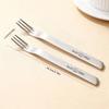 2/4PCS Durable 316 Stainless Steel Fruit Forks Cute Long Handle Dinner Forks 2-In-1 Dual-Purpose Forks Spoon Kitchen Tableware
