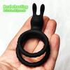 New 2 In 1 Men's Silicone Penis Ring Clitoris Stimulator Cock Ring Ejaculation Delay Penisring Erection Ring for MenCouples